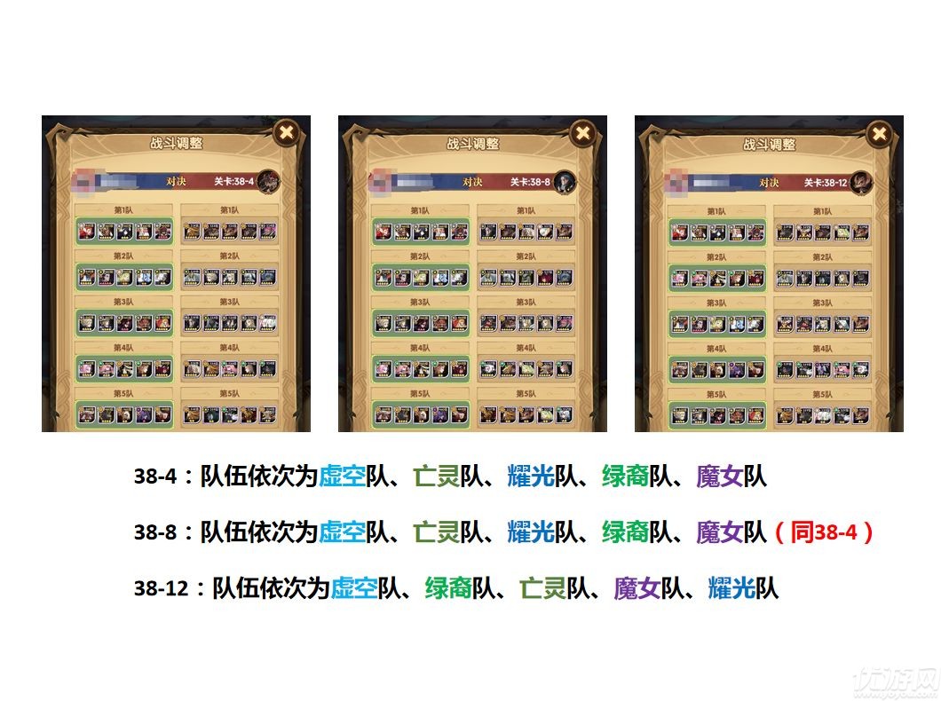 剑与远征38章平民作业 剑与远征38章5队推图阵容